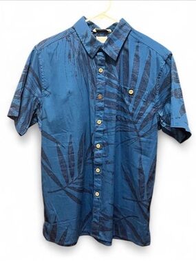 EUC Te Aito Tahiti 100% cotton button up Hawaiian shirt aloha shirt size M